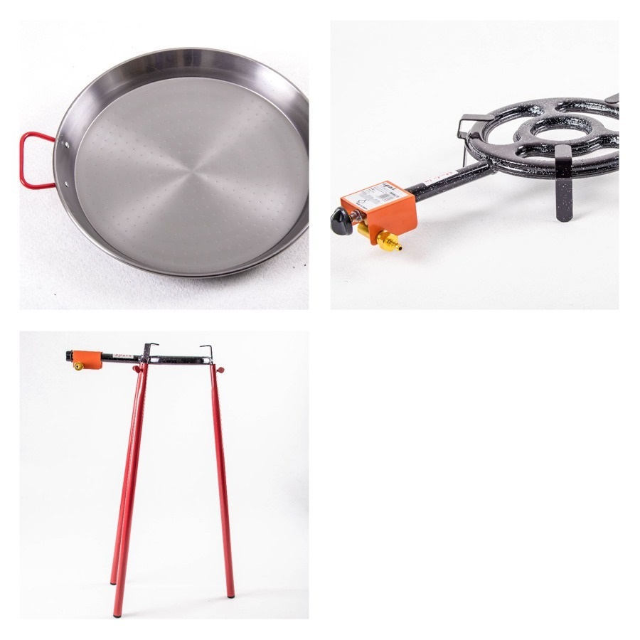 Kit  Paella pro acier pour 16 personnes 